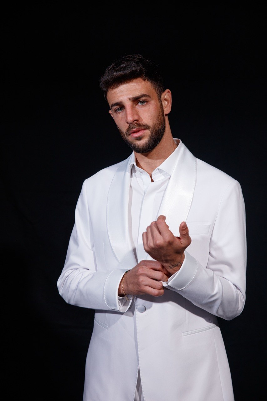 Cuff Accent Tuxedo - White