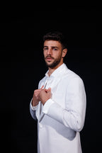 Cuff Accent Tuxedo - White