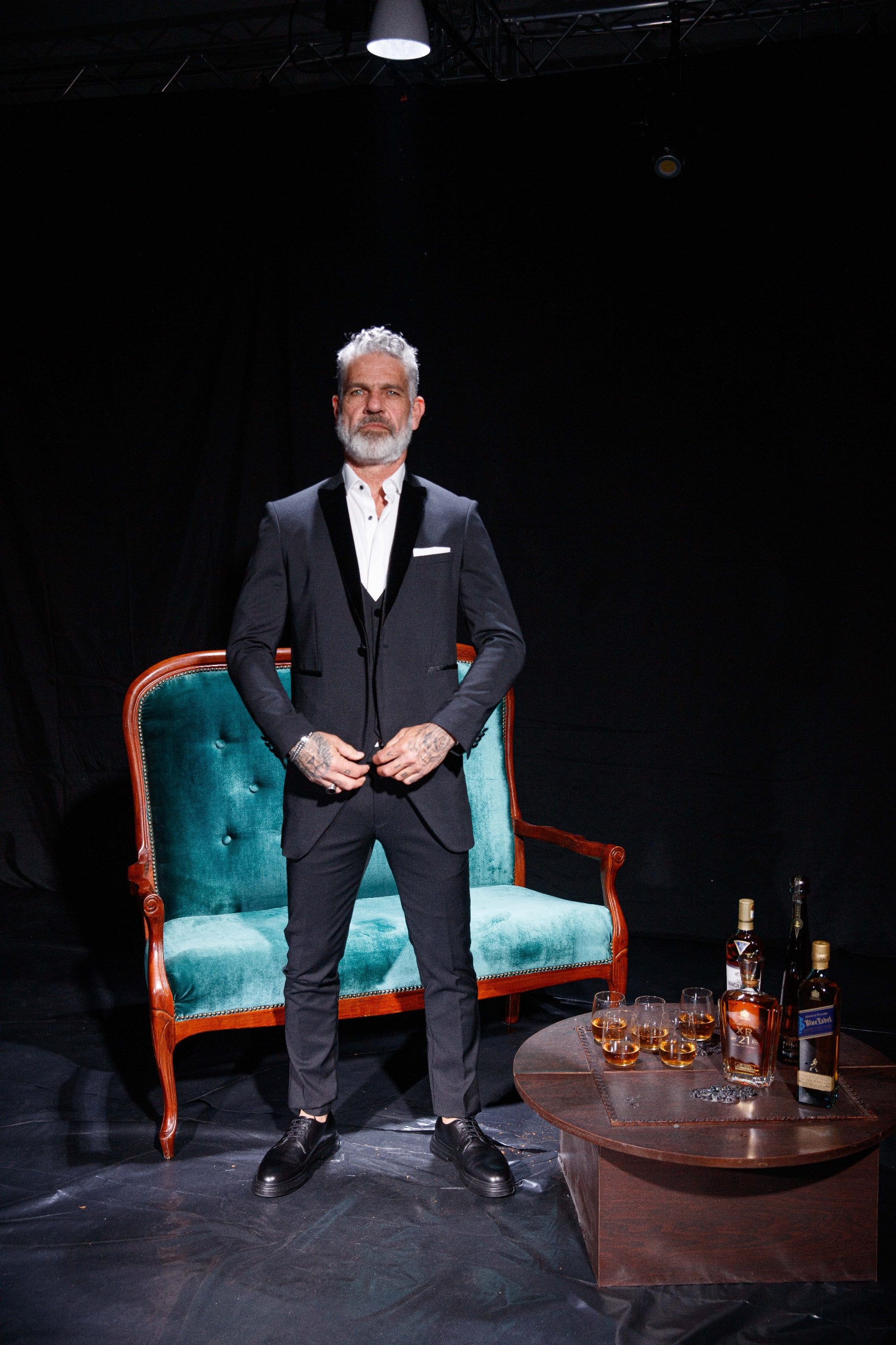 Velvet Lapel Long - Black