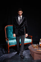 Double Breasted - Black Velvet