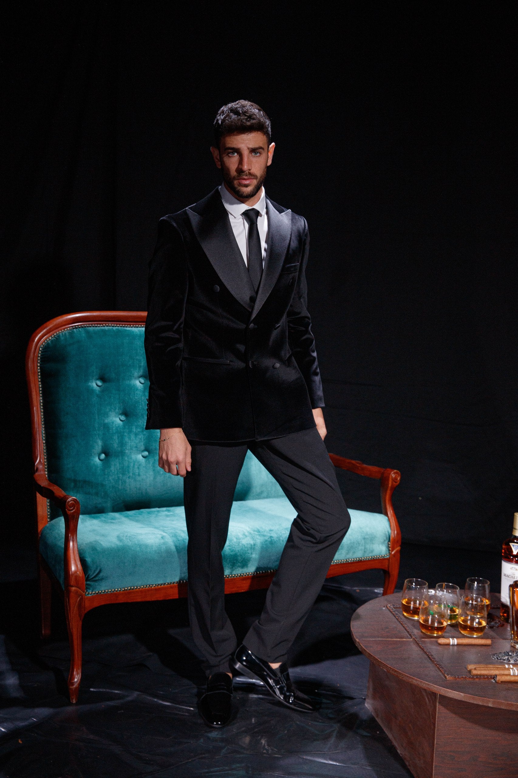 Double Breasted - Black Velvet