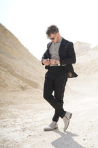 Silver Eyelet - Black