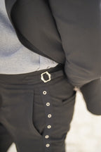 Silver Eyelet - Black