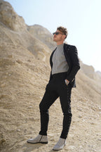 Silver Eyelet - Black