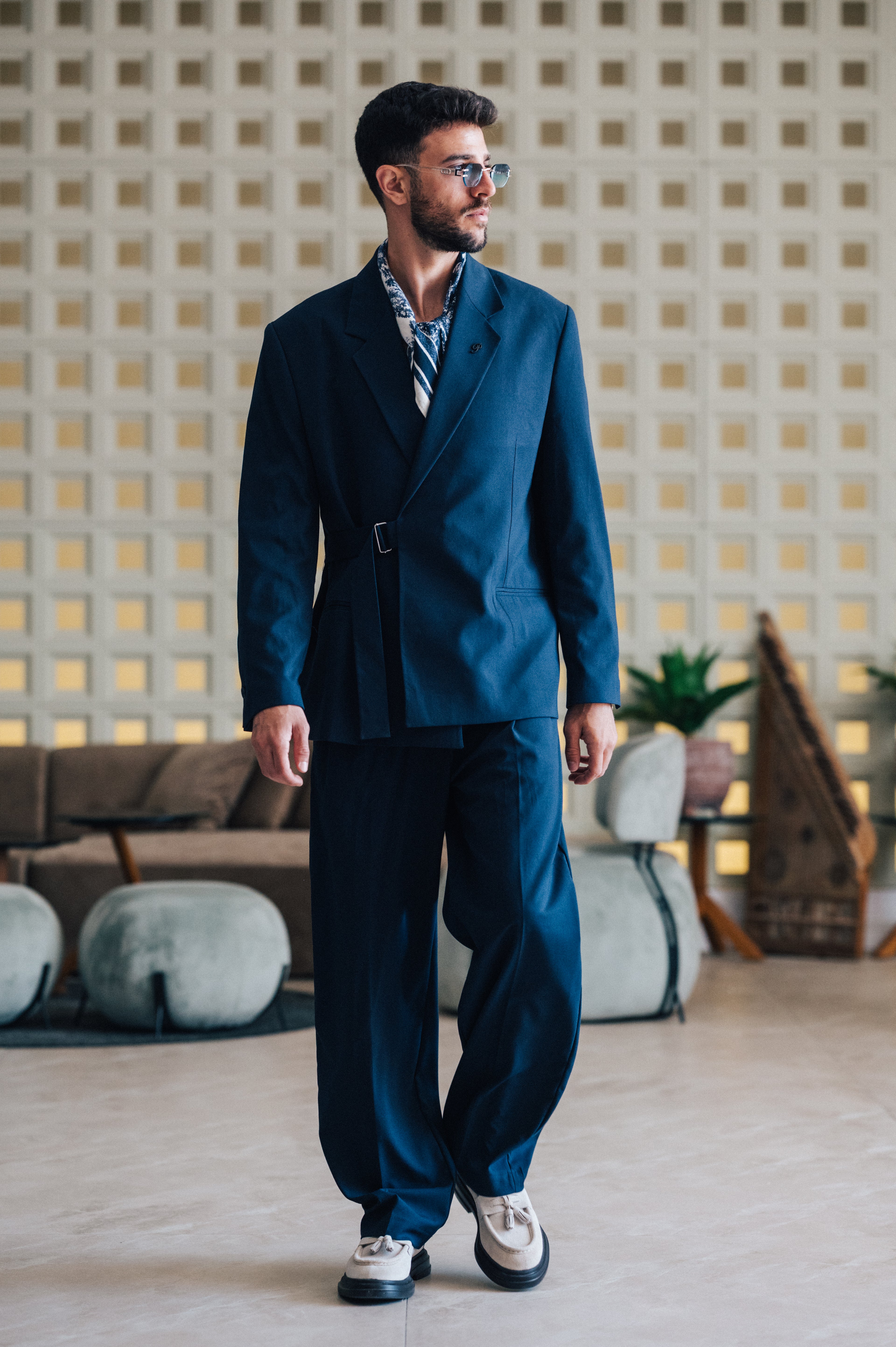 Oversize Belted - Blue