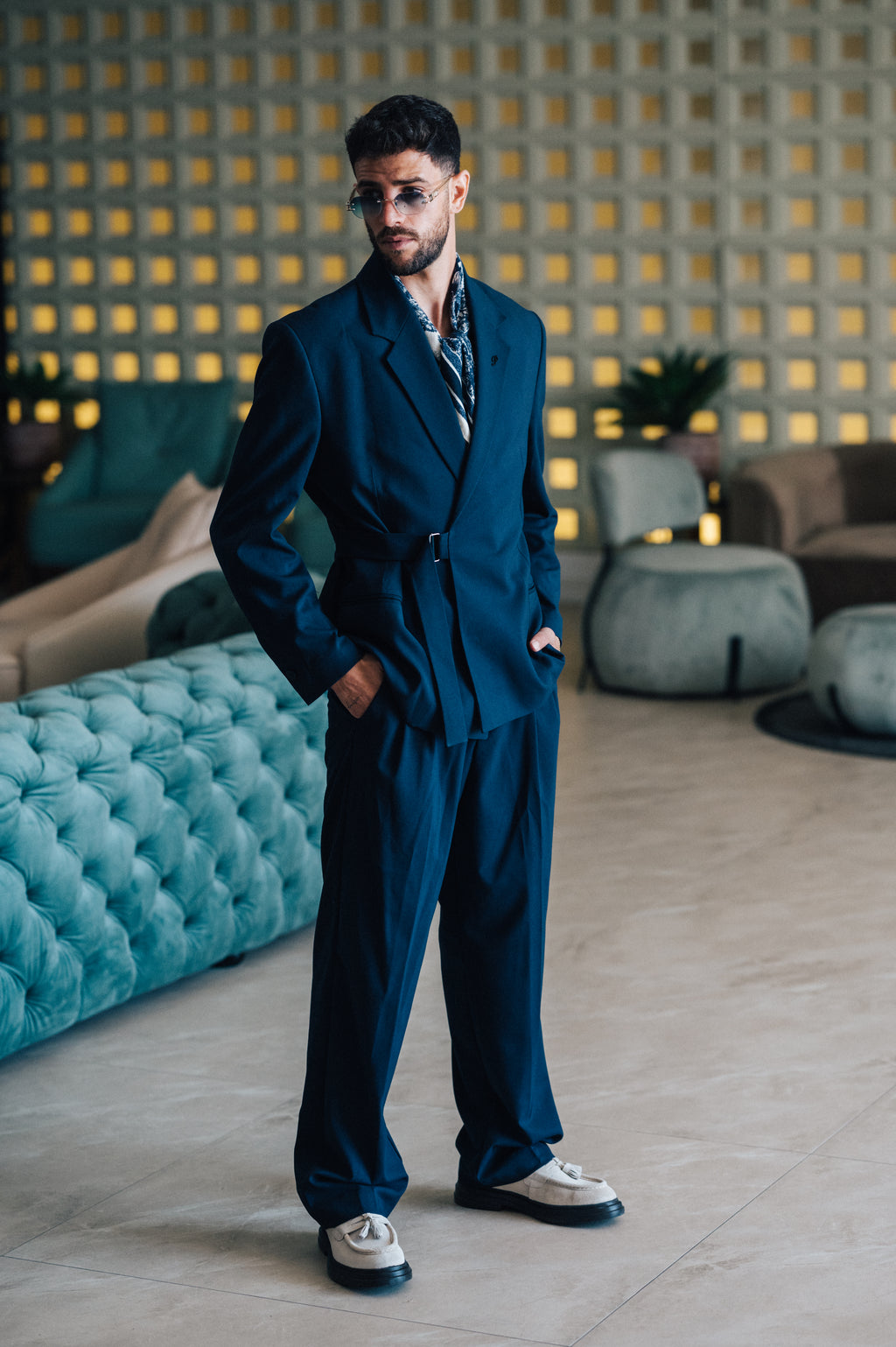 Oversize Belted - Blue