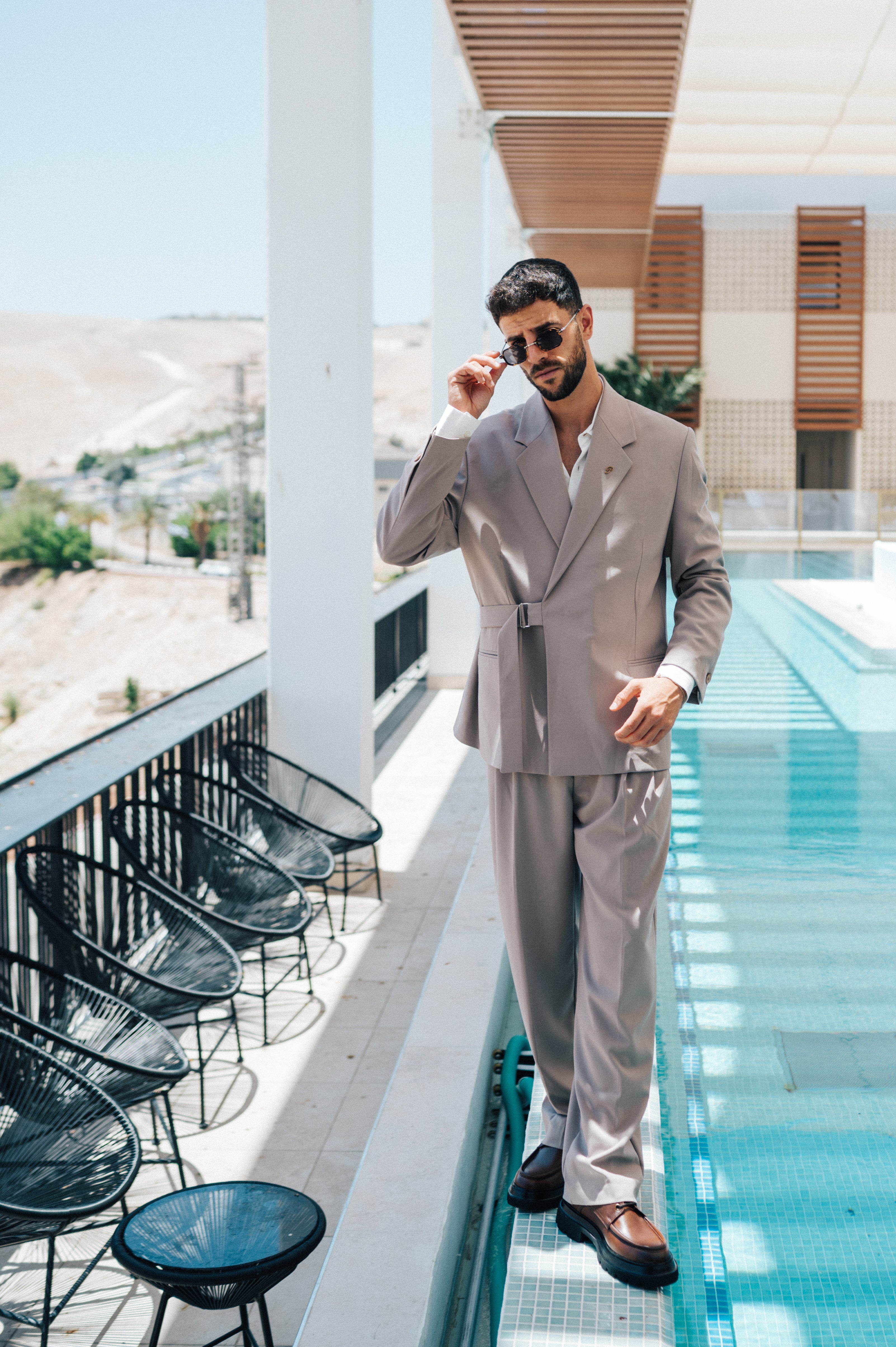 Oversize Belted - Beige