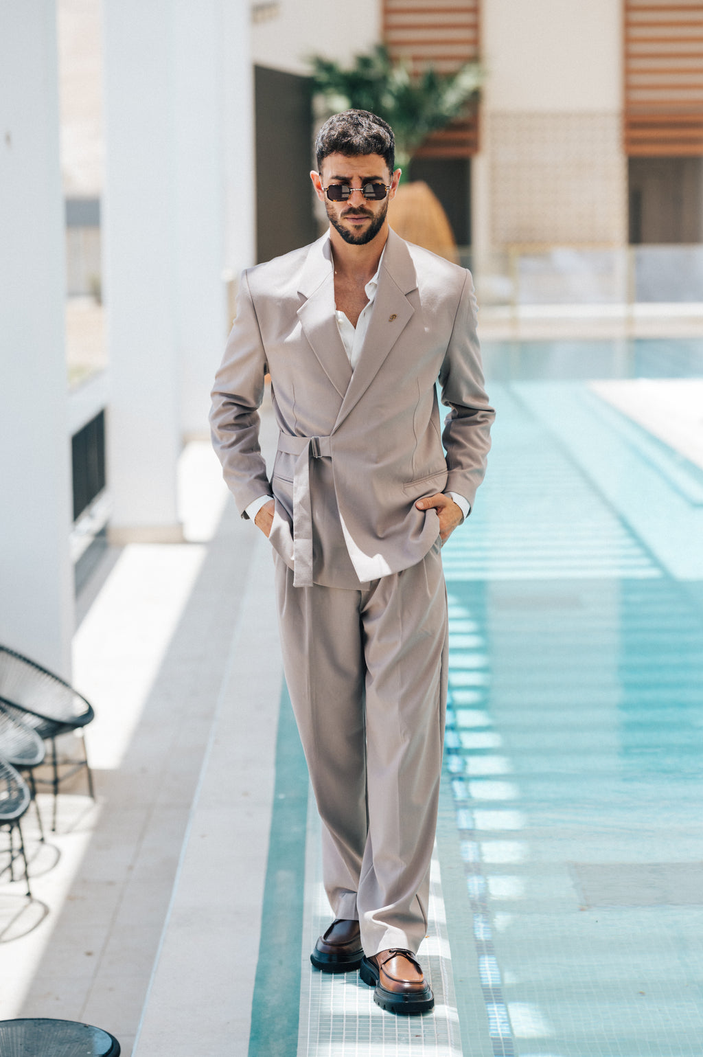 Oversize Belted - Beige