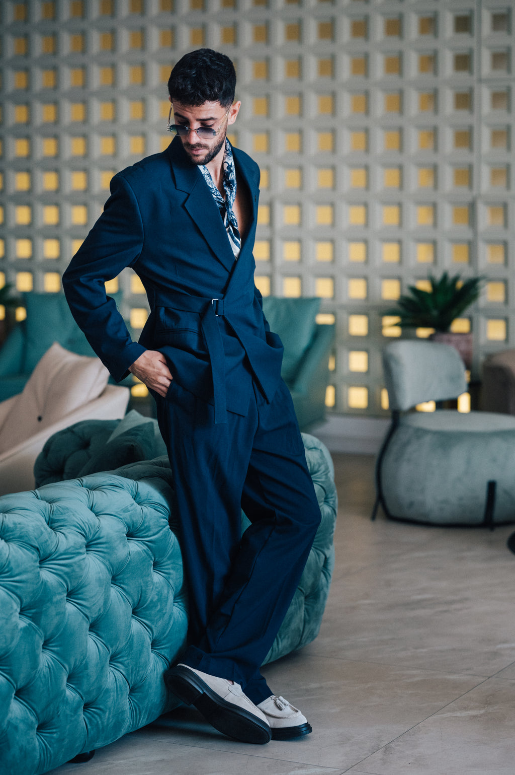 Oversize Belted - Blue